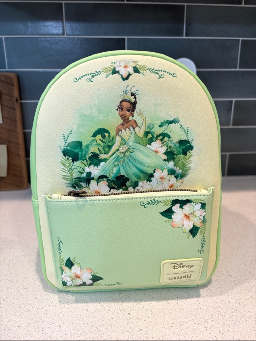 Disney Tiana Green Soft Tag Backpack - Loungefly